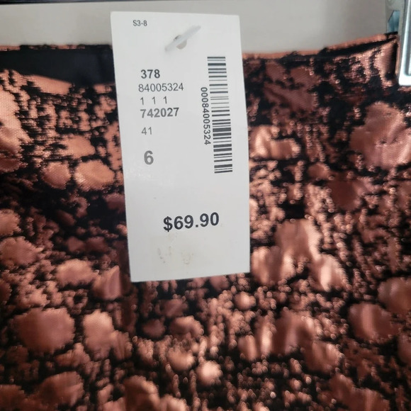 RW & Co. All  Over Copper Shimmer High Waist Mini Skirt - Picture 6 of 8